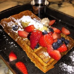 Gluten-free waffle from Lexington Brass